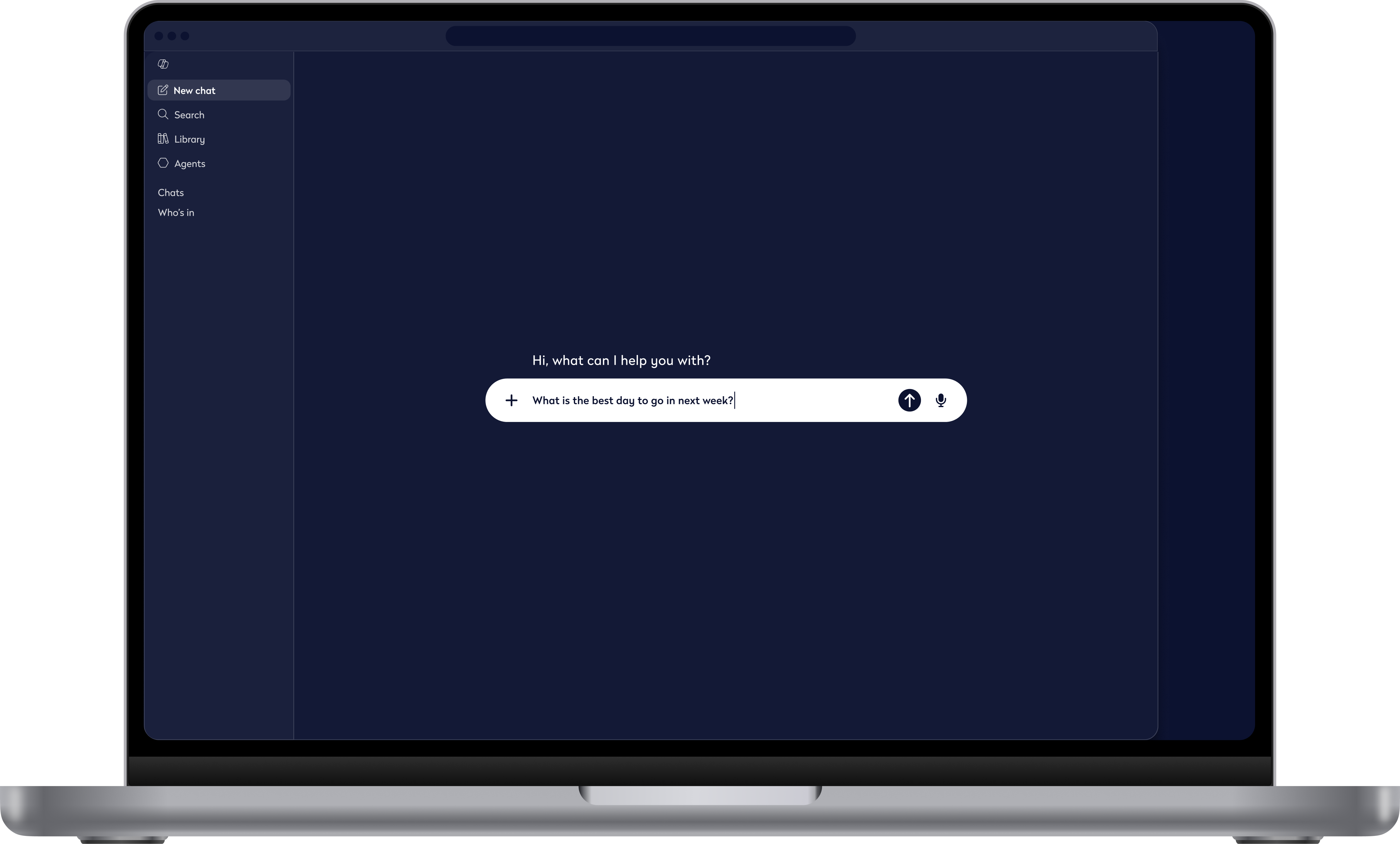 Eptura AI chat assistant on laptop