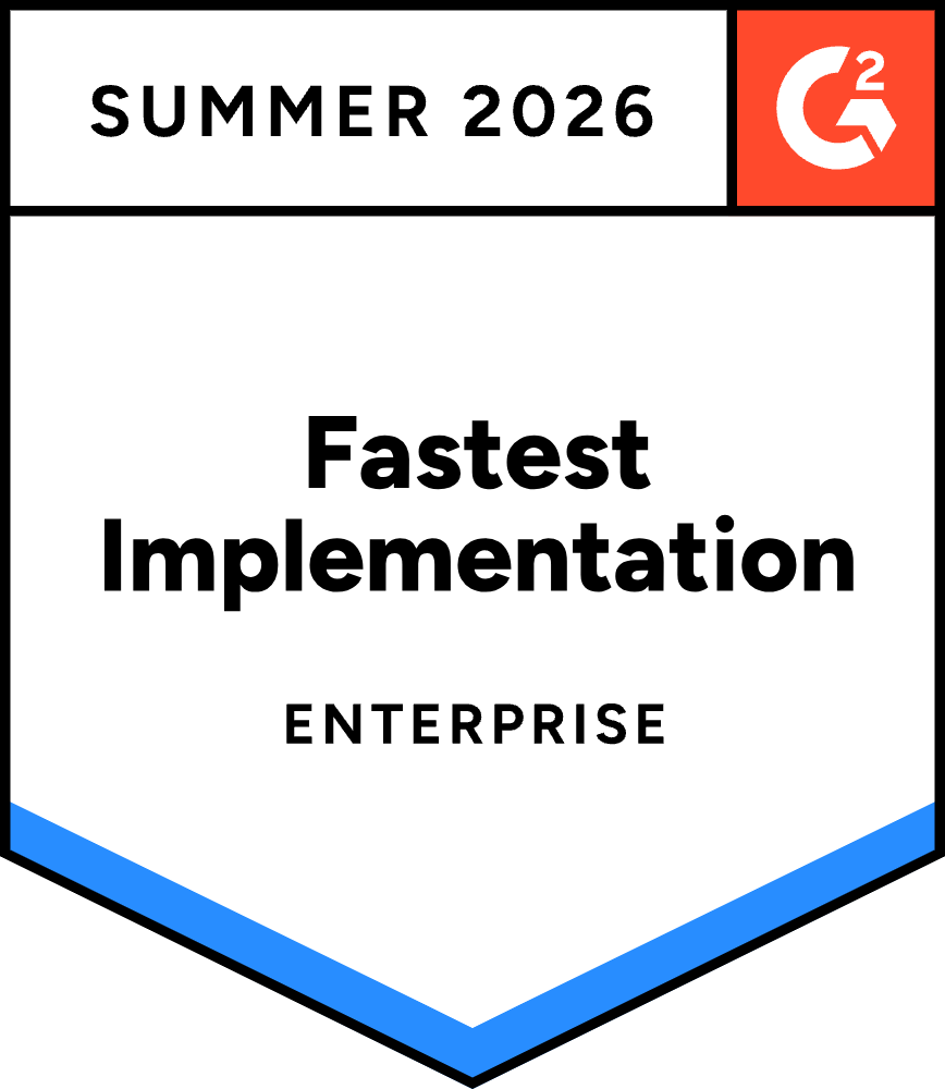 G2 Summer 2026 — Fastest Implementation Enterprise