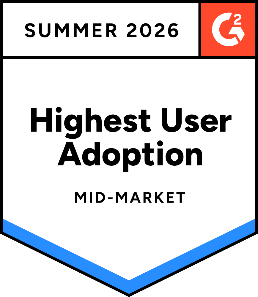 G2 Highest User Adoption Mid-Market