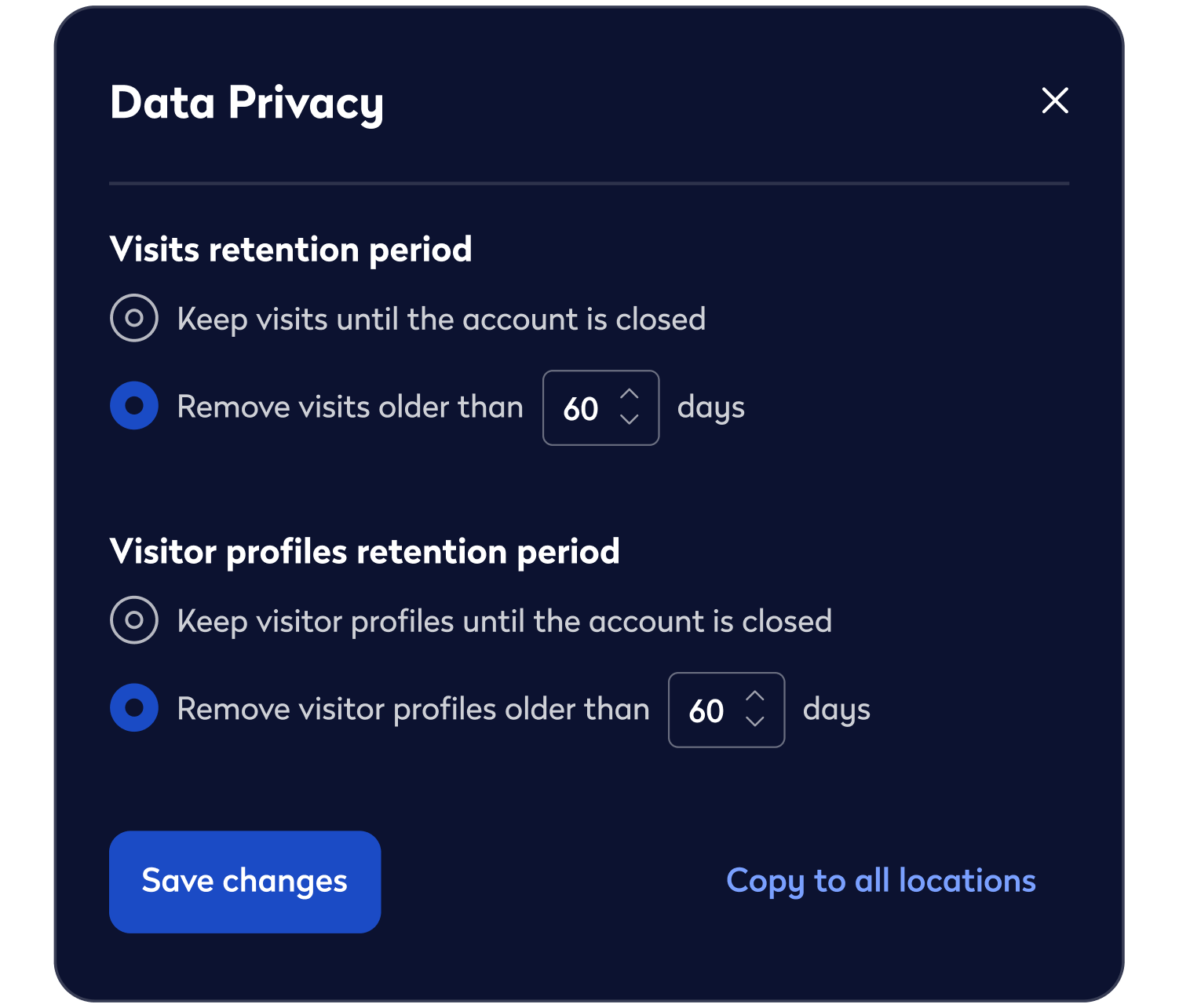 Keep visitor data secure