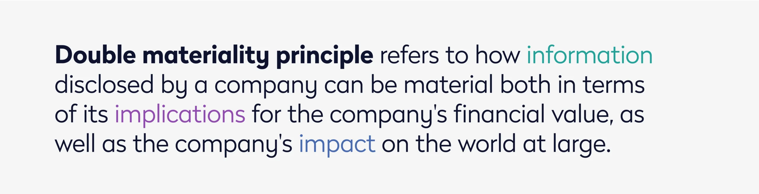 Double materiality principle