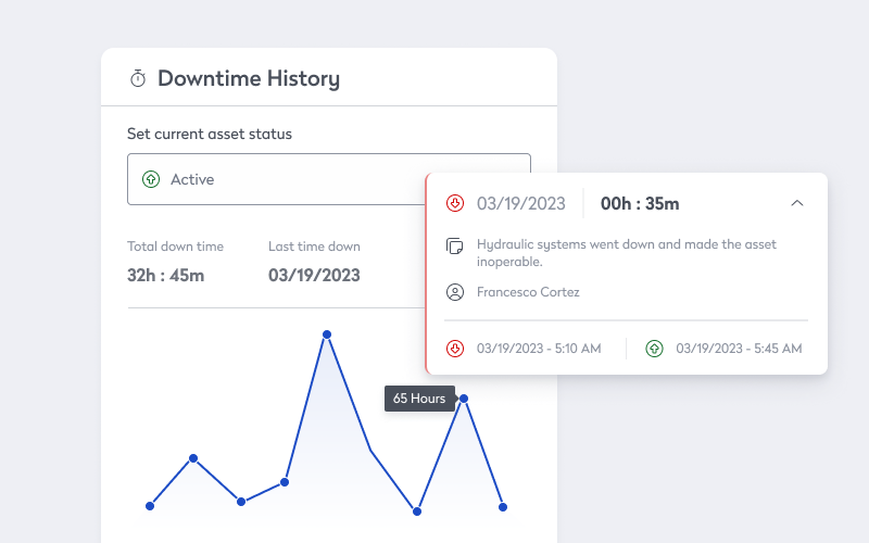 Asset management downtime-example