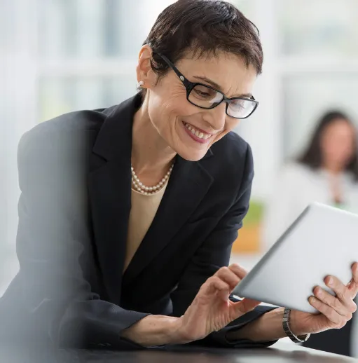 woman using a tablet